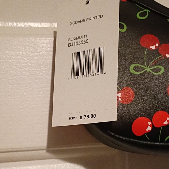 Betsey JohnsonCherry Patterned Black Shoulder Bag - Picture 4 of 10